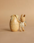 Maileg Easter Egg with Micro Rabbit, Small - Cream Yellow (With Magnetic Hands)