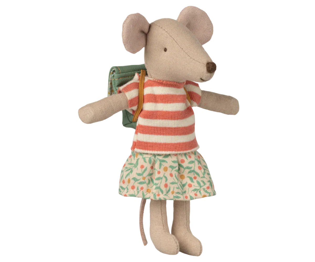 Pre-order: Maileg Clothes and Bag, Big Sister Mouse - Green (Expected arrival by: 05/01/26)