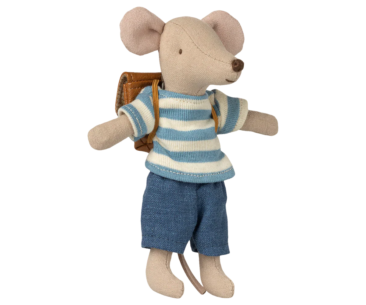 Pre-order: Maileg Clothes and Bag, Big Brother Mouse - Brown (Expected arrival by: 05/01/26)