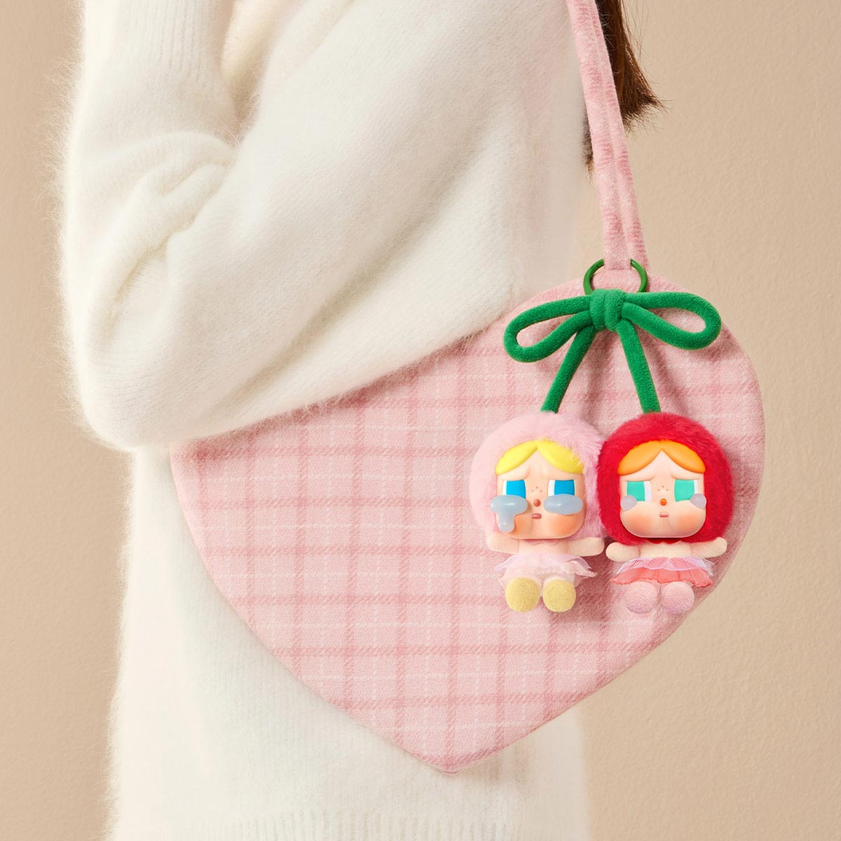 POP MART CRYBABY Crying For Love Series-Vinyl Plush Hanging Card (Love You Cherry Much)