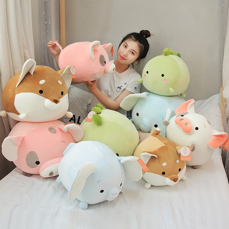 Animal (Dinosaur/Pig/Shiba Inu Dog/Elephant) Plush Toys 35/45cm