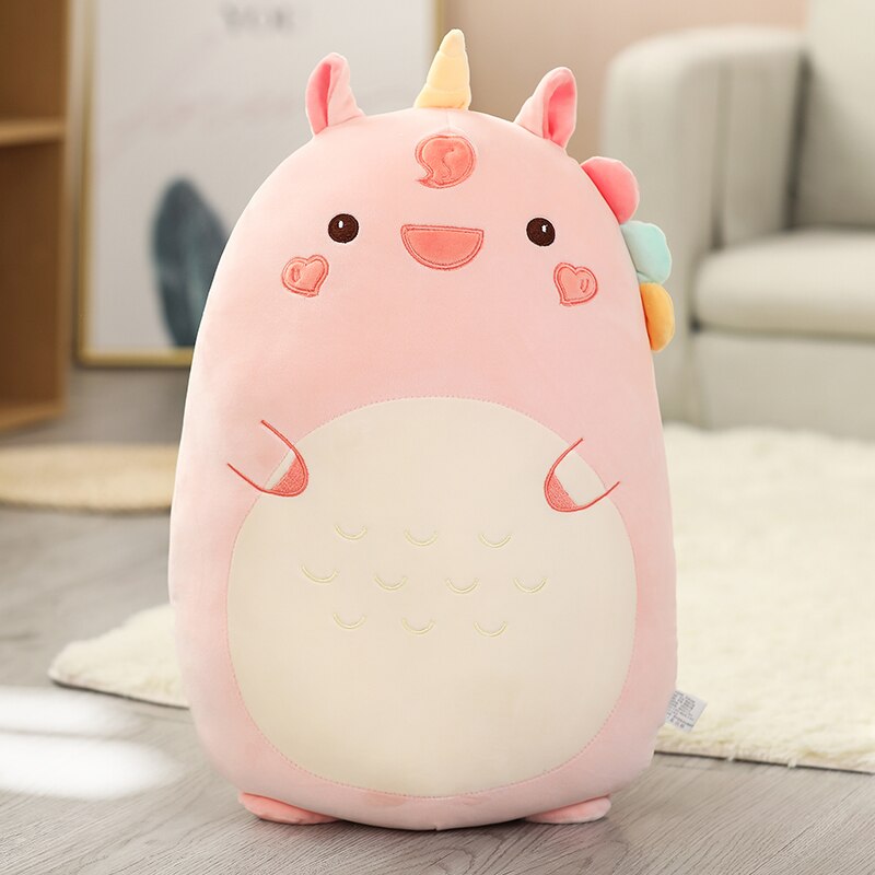 Animal (Chicken/Rabbit/Lion/Unicorn/Pig/Dinosaur/Dog) Chubby Pillow Plush Toys 40-80cm