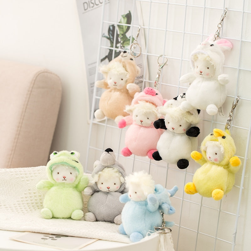 Sheep (Animal Dress Up) Plush Keychain 12cm