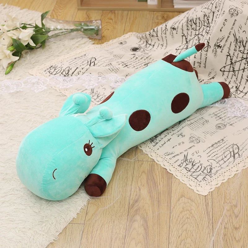 Cute Giraffe Plush Pillow Toys 35/55/85/105/125cm - Blue/Green/Yellow/Pink/Purple