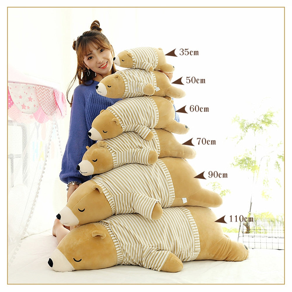 Cute Polar Bear (with/without cloth) Plush Toys 35-110cm