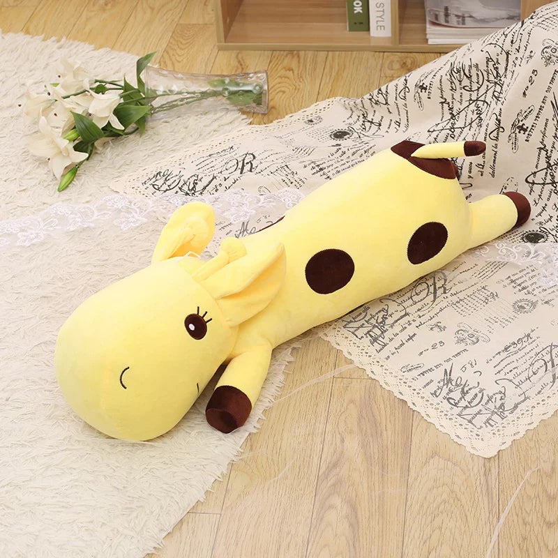 Cute Giraffe Plush Pillow Toys 35/55/85/105/125cm - Blue/Green/Yellow/Pink/Purple