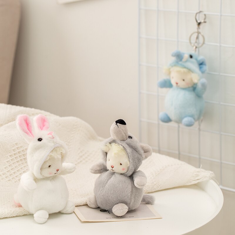 Sheep (Animal Dress Up) Plush Keychain 12cm