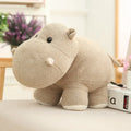 Cute Elephant/Hippo Plush Toys 25/35cm -Brown/Grey