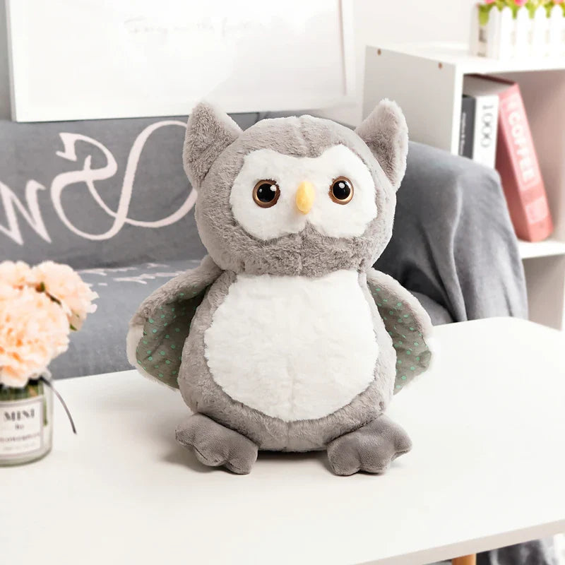 Cute Owl Plush Toys 25/40cm - Brown/Grey/Orange