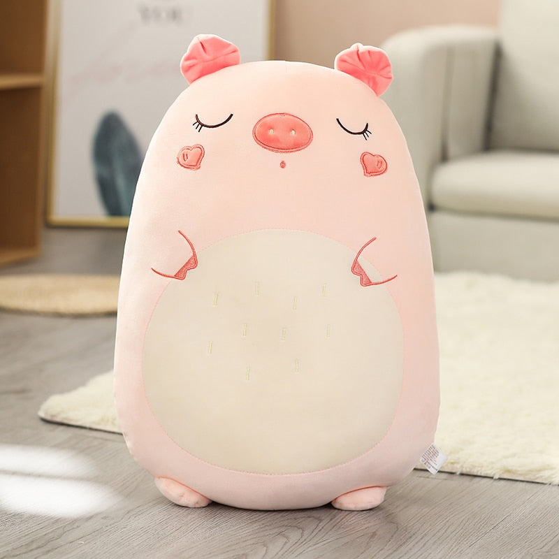 Animal (Chicken/Rabbit/Lion/Unicorn/Pig/Dinosaur/Dog) Chubby Pillow Plush Toys 40-80cm
