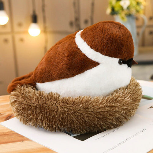 Bird (Sparrow) Plush Toys With/Without Nest