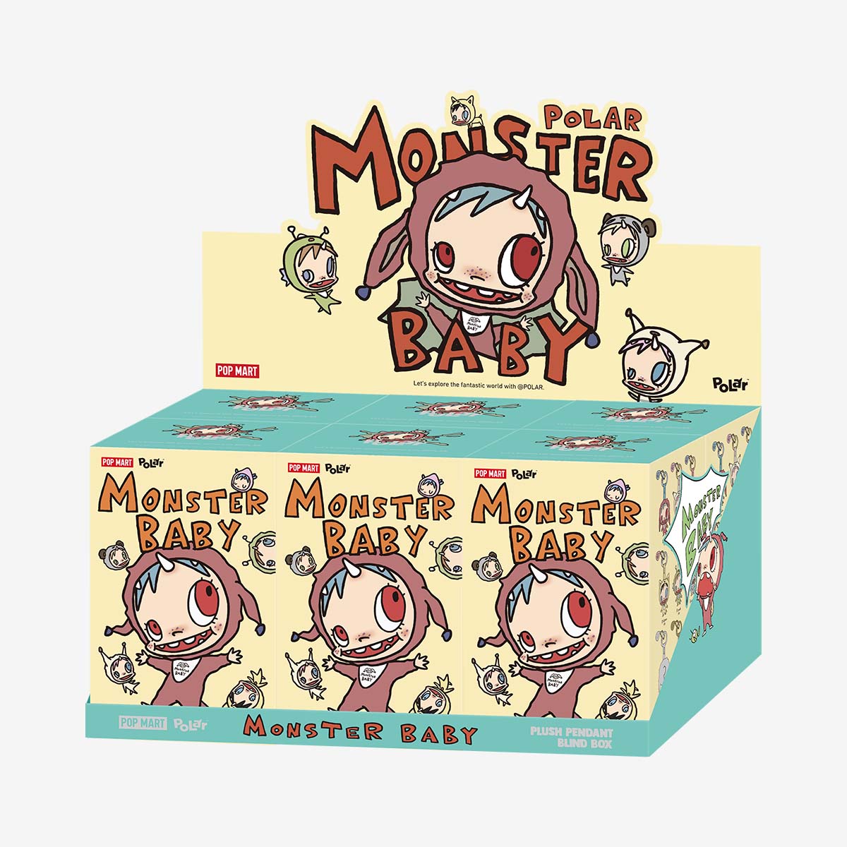 Popmart POLAR-Monster Baby Collection Series Plush Pendant Ver.1 （Pre-order 1-2 weeks arrive)