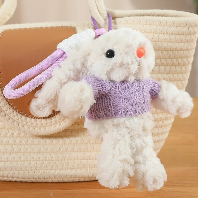 Cute White Bunny With Dress Plush Keychains 20cm - 9 Styles