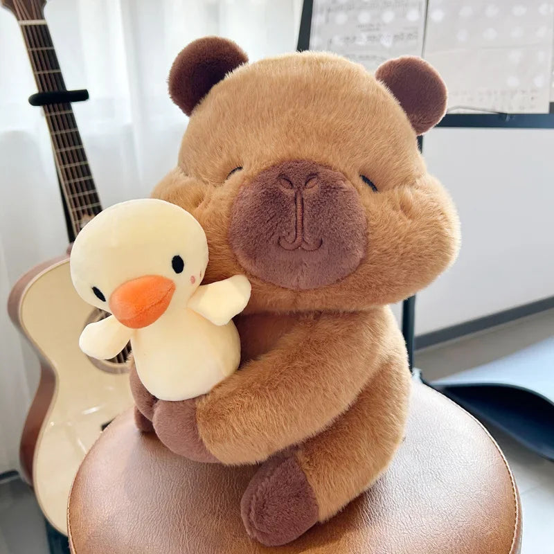 Cute Capybara With Duck Plush Toys 32cm