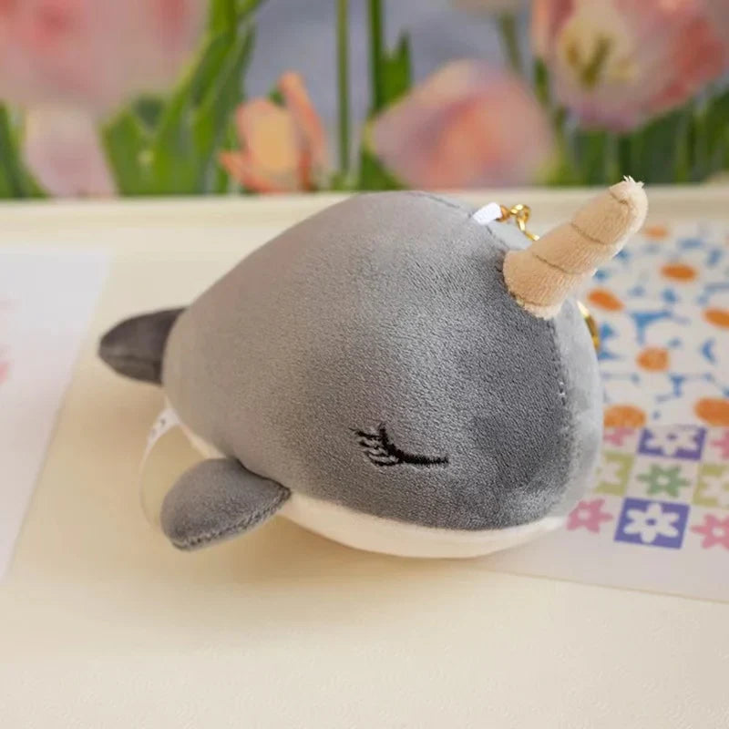 Cute Narwhal (With Oepn/Close Eyes) Plush Keychains - 16 Styles
