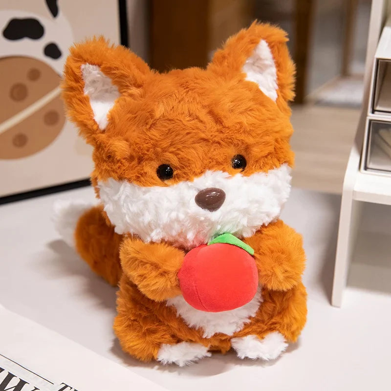 Cute Fox/Squirrel Holding Fruit Plush Toy 24cm