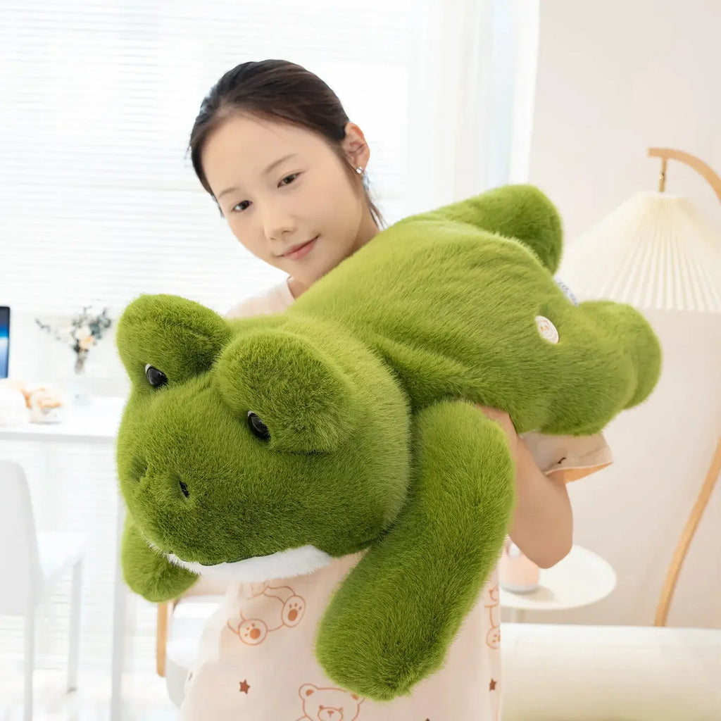 Cute Lying Green Frog Plush Toys 30/45/60cm