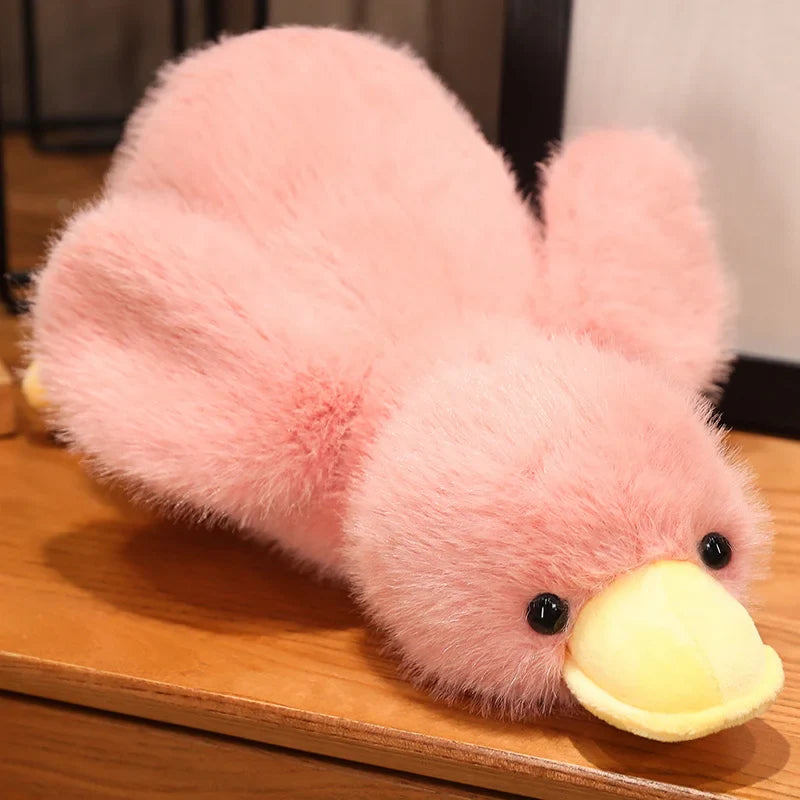 Cute Lying Duck Plush Toys 30/50/65cm - Yellow/White/Black/Pink/Purple