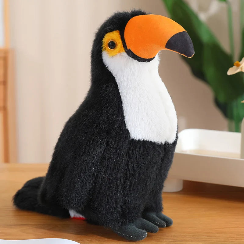 Bird (Toucan) Lifelike Plush Toy 20/30/40cm - Yellow/White/Red/Blue