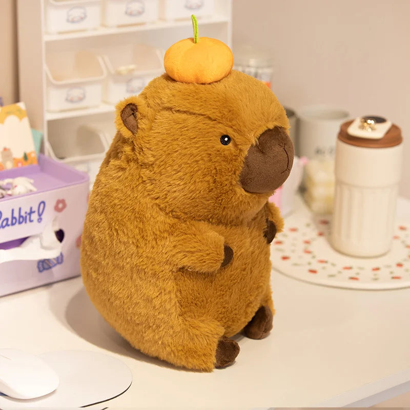 Cute Capybara With Persimmon Plush Toys 40cm/60cm