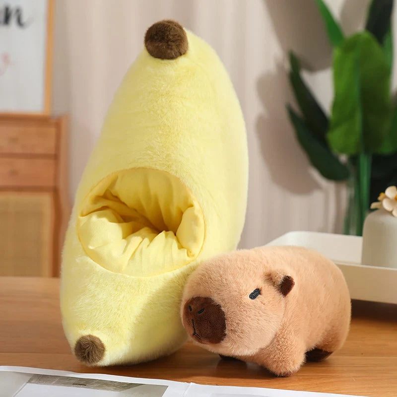 Cute Capybara With Avocado/Banana/Carrot/Strawberry Plush Toys 35/45cm