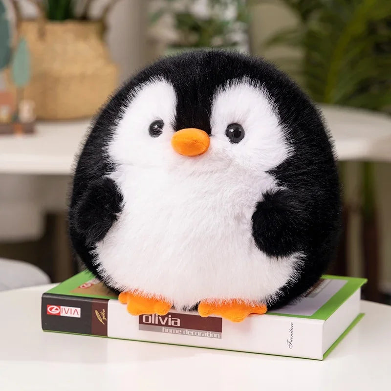 Cute Penguin With/Without Rose Plush Toys 20cm - Black/Grey