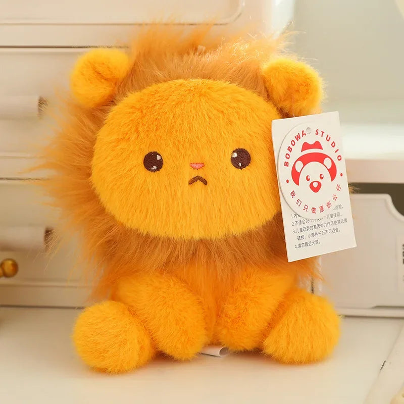 Sitting Animal Plush Toys 14cm - Axolotl/Lion/Cat/Panda/Dinosaur