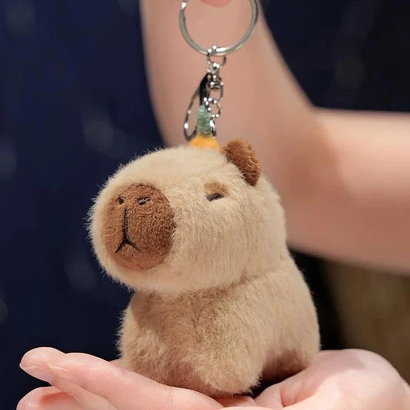 Cute Animal (Dog/Capybara/Cat) Plush Keychains - 1pc/3pcs