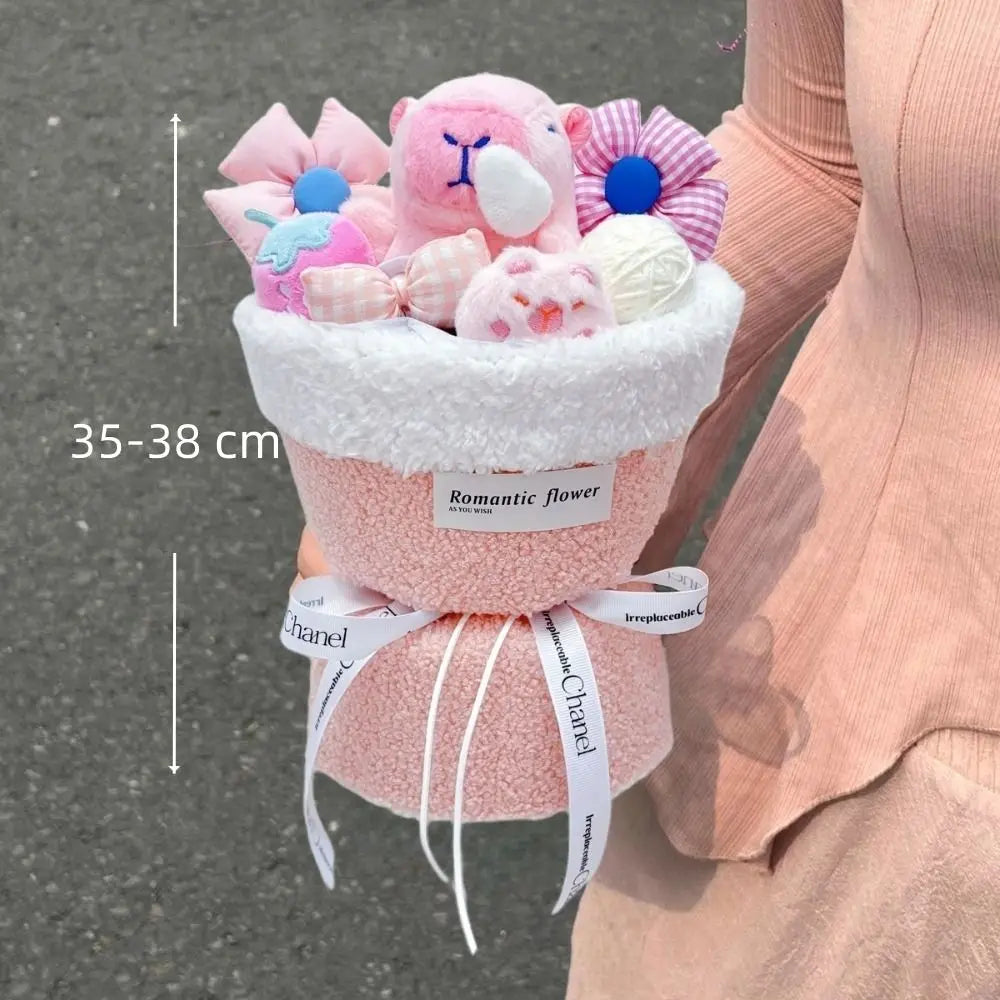 Cute Capybara With Flower Plush Bouquet - 7 Styles