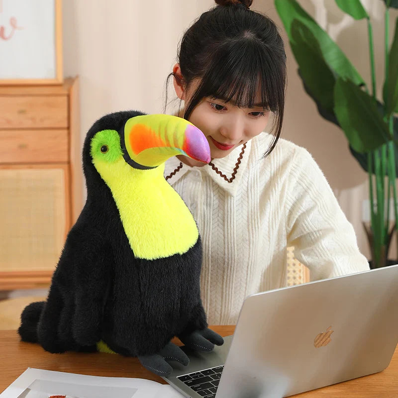 Bird (Toucan) Lifelike Plush Toy 20/30/40cm - Yellow/White/Red/Blue