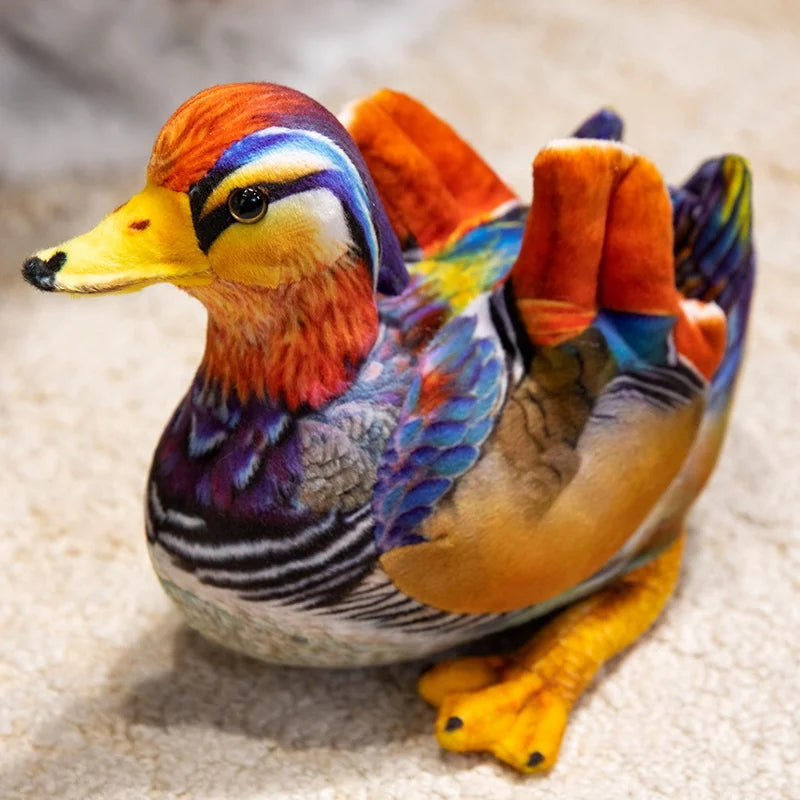 Bird (Lifelike/Realistc Mandarin Duck) Plush Toys 25cm - Brown/Colourful