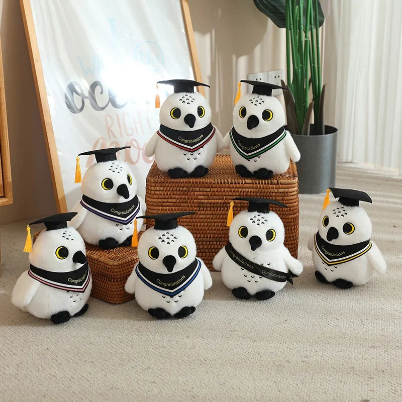 Cute White Owl Graduation Plush Toys 22cm - 7 Styles