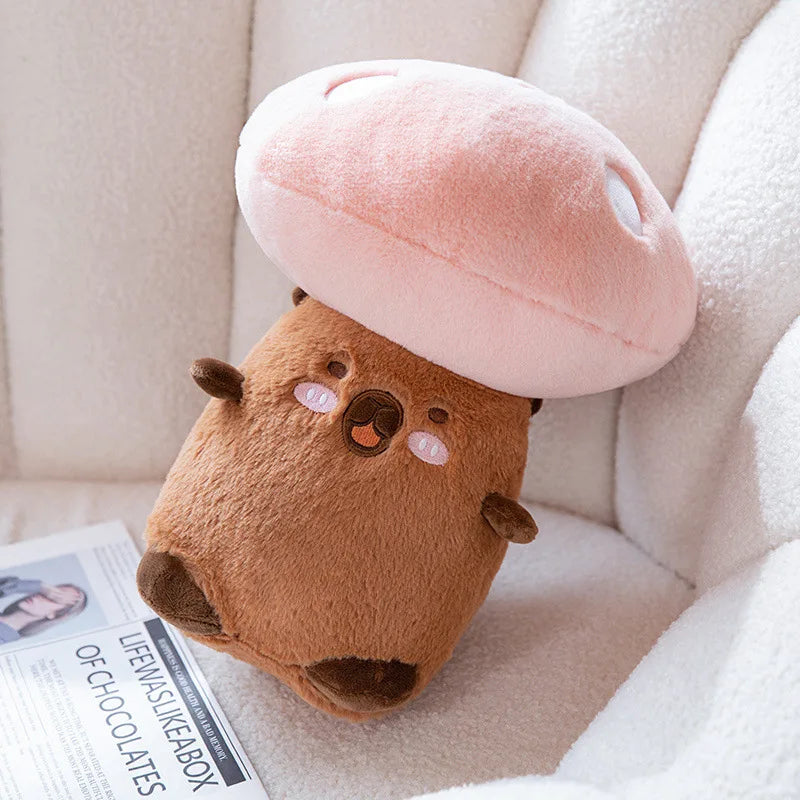 Funny Animal Mushroom Hybrid Plush Toys 32cm - Cat/Duck/Capybara