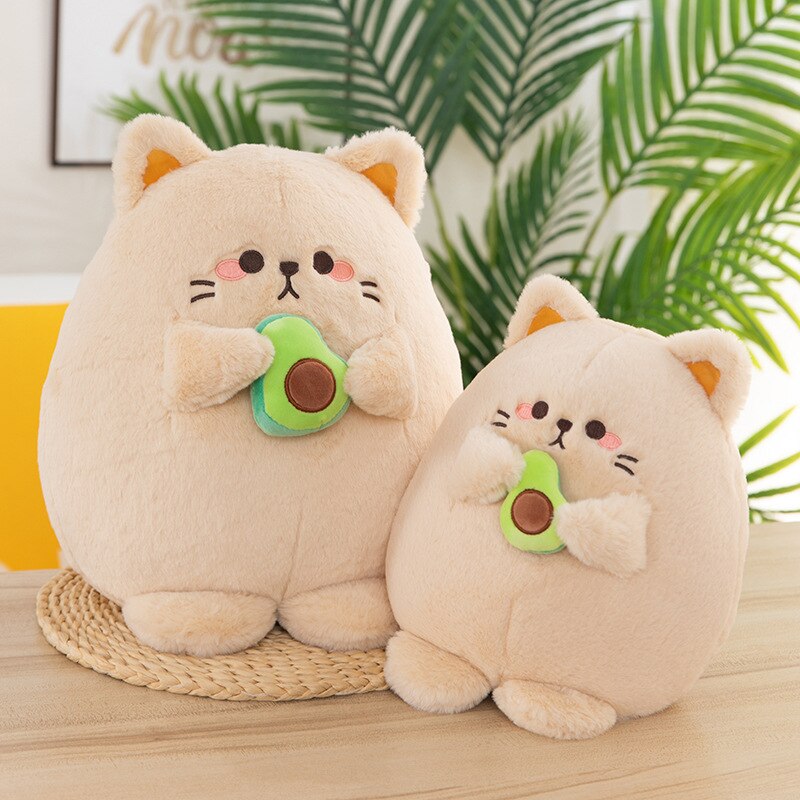 Cute Cat Holding Avocado Plush Toys 25-35cm