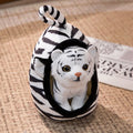 Animal (Lion/Tiger/Leopard/Giraffe) Lifelike Plush Toys With House 18cm - 5 Styles