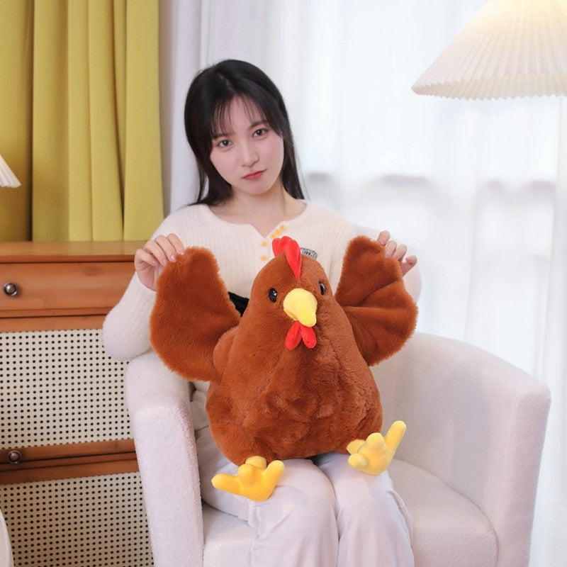 Chicken Plush Toys (Brown/White) 30cm/40cm