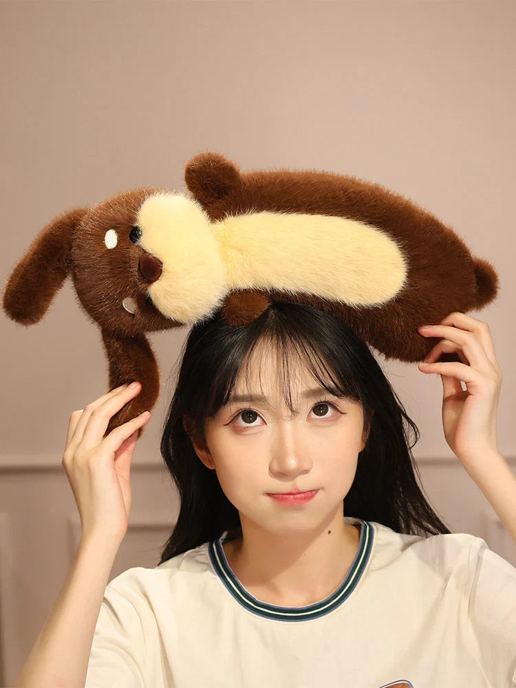 Cute Dog(Dachshund) Plush Pillows Toys 35/50/75cm - Black/Brown