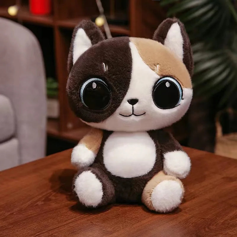 Cute Sitting Cat Plush Toys 23/30/40cm - Brown/Grey