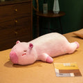 Cute Lying Pink/Brown Capybara Plush Pillow Toys 60/80cm
