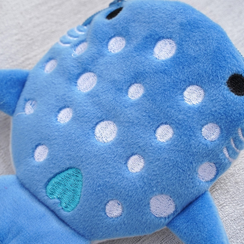 Whale Shark Coin Purse Plush Bags - Grey/Blue