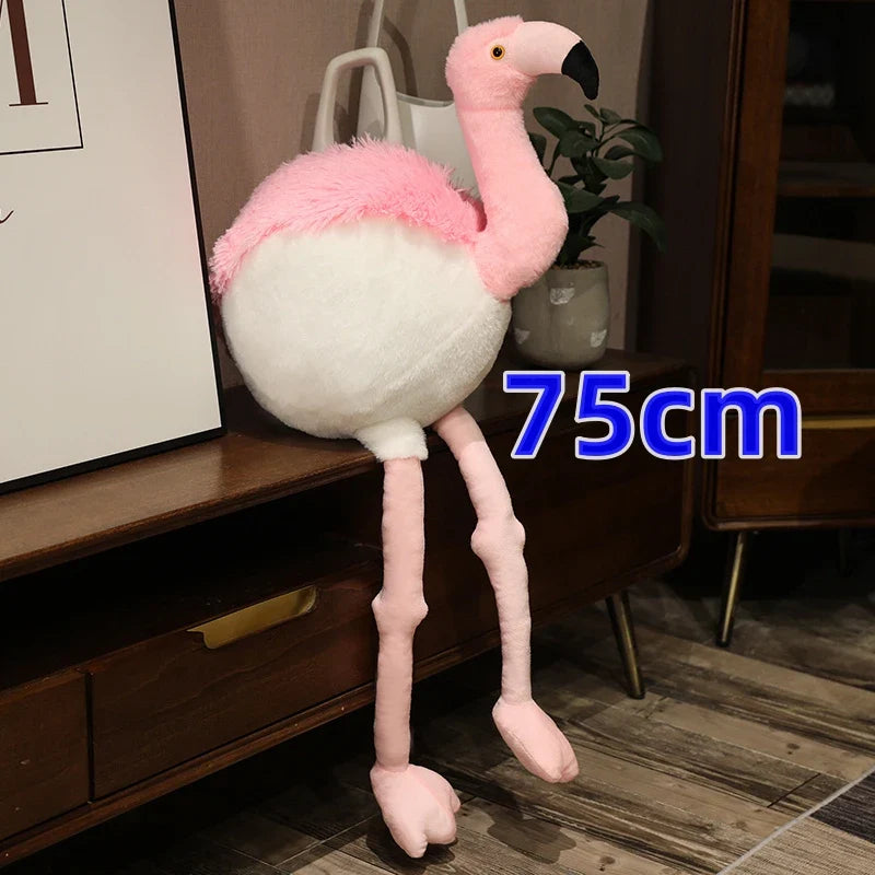 Cute Flamingo/Hippo Round Shaped Plush Toys 50-95cm (Pink/White/Blue)