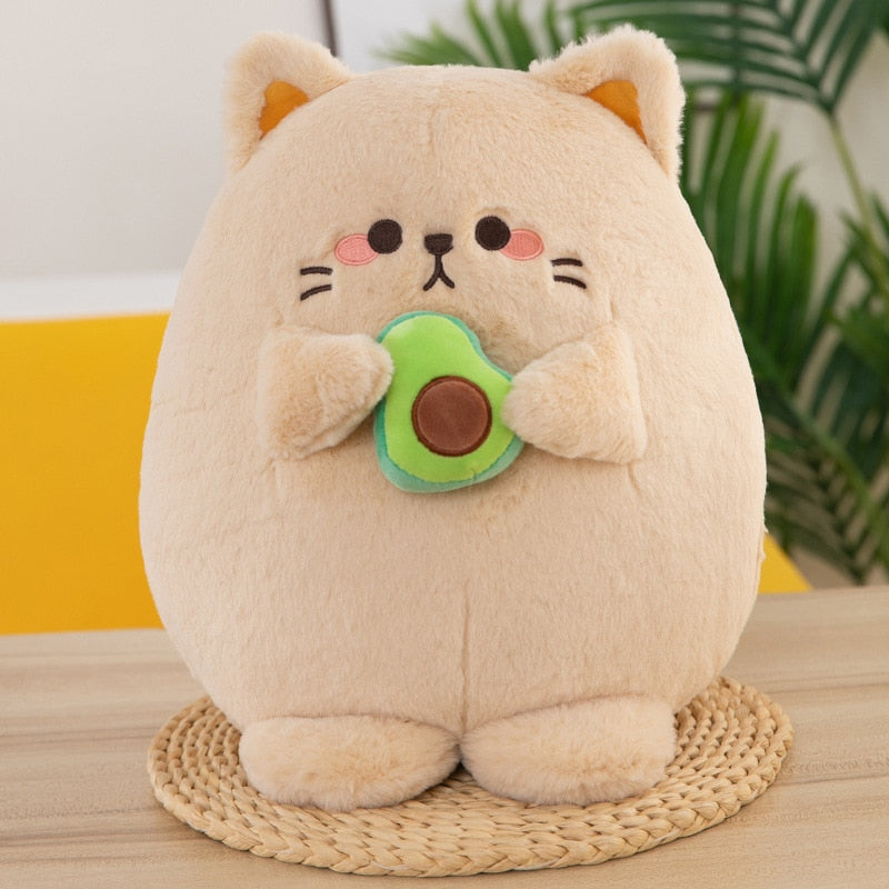 Cute Cat Holding Avocado Plush Toys 25-35cm