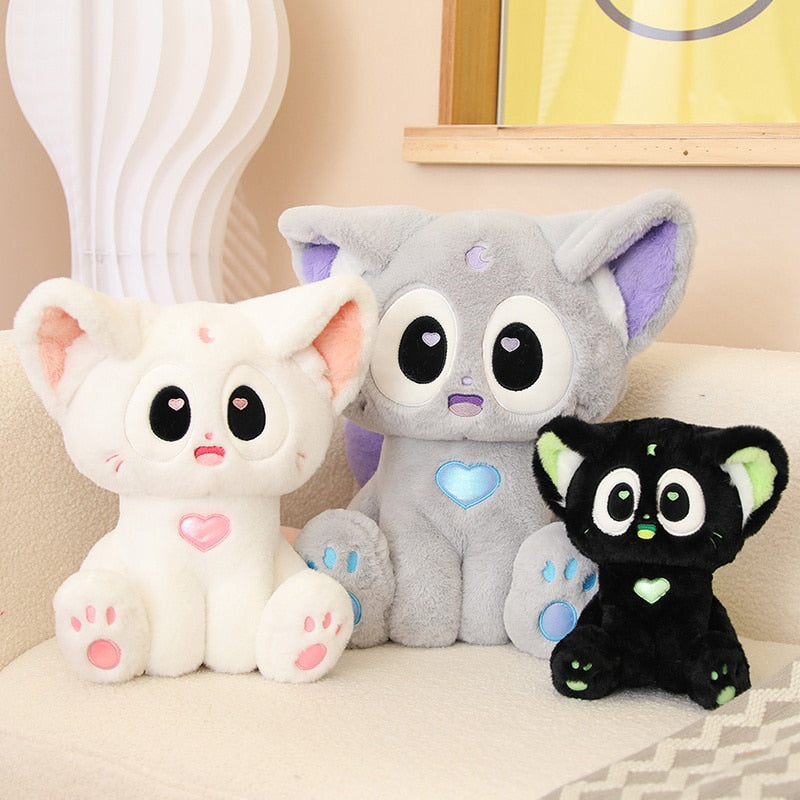 Cute Cat Plush Toys 21cm/30cm/40cm - Black/White/Grey