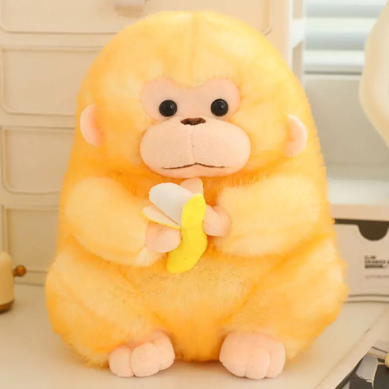 Cute Monkey With Banana Plush Toys 23/30/40cm - Yellow/Brown
