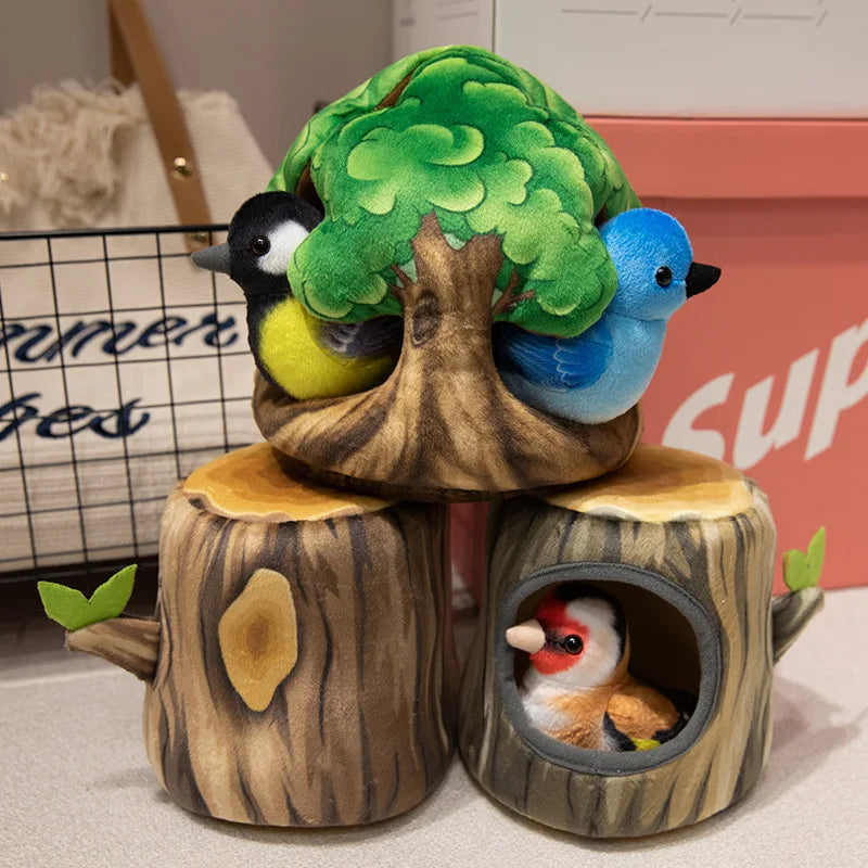 Cute Bird With/Without Tree House Plush Toys - 6 Choices