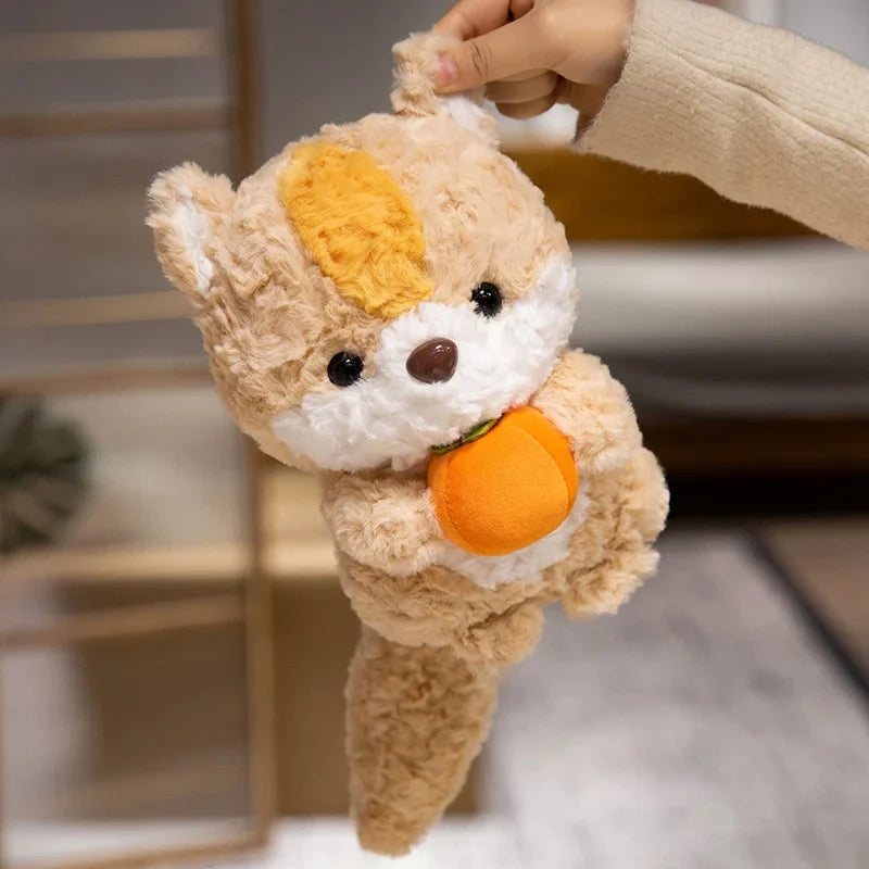 Cute Fox/Squirrel Holding Fruit Plush Toy 24cm