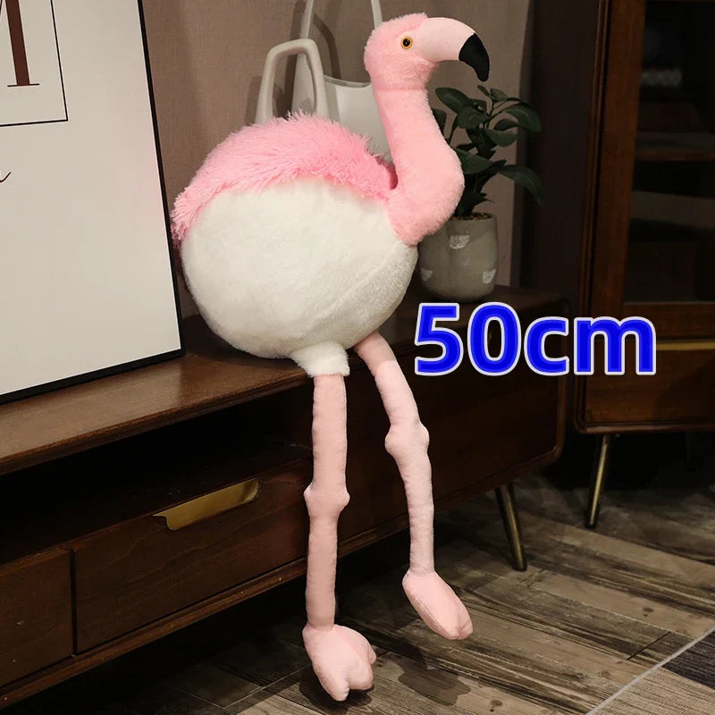 Cute Flamingo/Hippo Round Shaped Plush Toys 50-95cm (Pink/White/Blue)