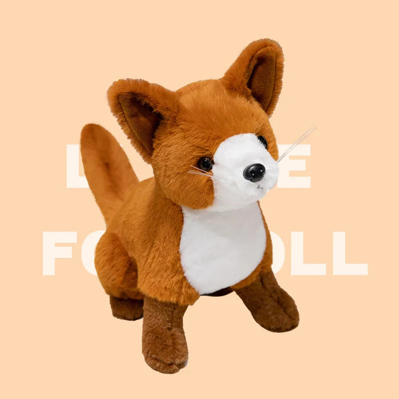 Cute Fox Plush Toys 26cm - Brown/White