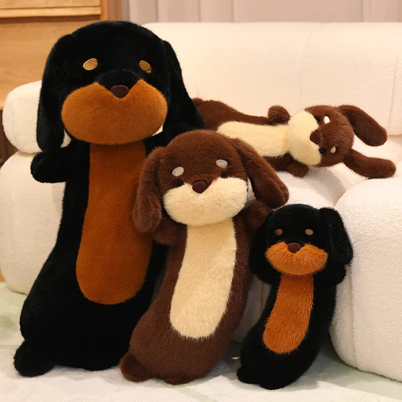 Cute Dog(Dachshund) Plush Pillows Toys 35/50/75cm - Black/Brown