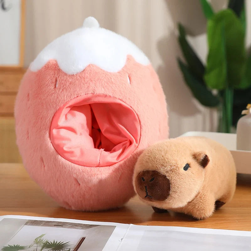 Cute Capybara With Avocado/Banana/Carrot/Strawberry Plush Toys 35/45cm